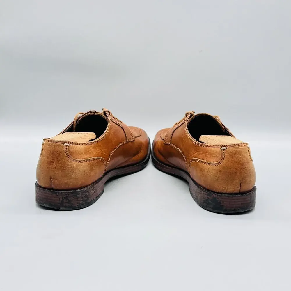 Cole Haan Shoes Mens 10 Brown Leather Derby Oxford Dress Apron Split Toe Casual